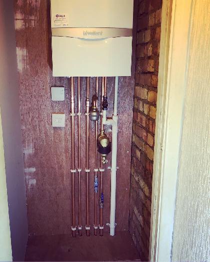 A Vaillant combination boiler we installed
